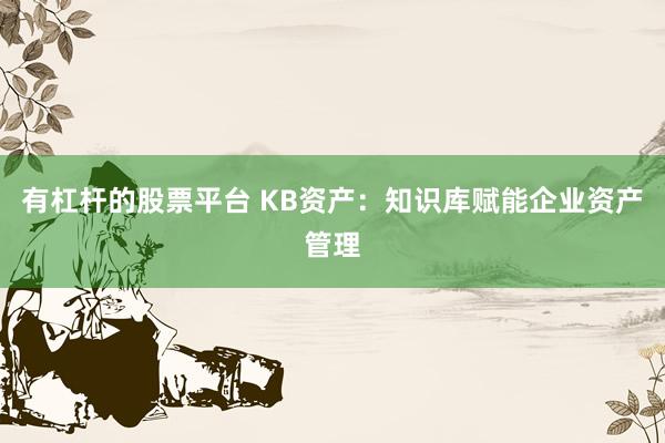 有杠杆的股票平台 KB资产：知识库赋能企业资产管理
